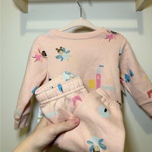 Charming Pink Kids Pajama Set with Fun Print